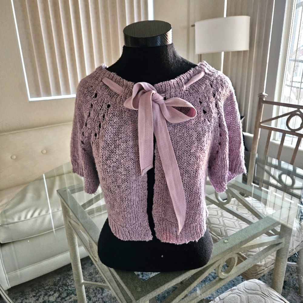 *VILA* Lavender Knit Sweater with Bow Detail